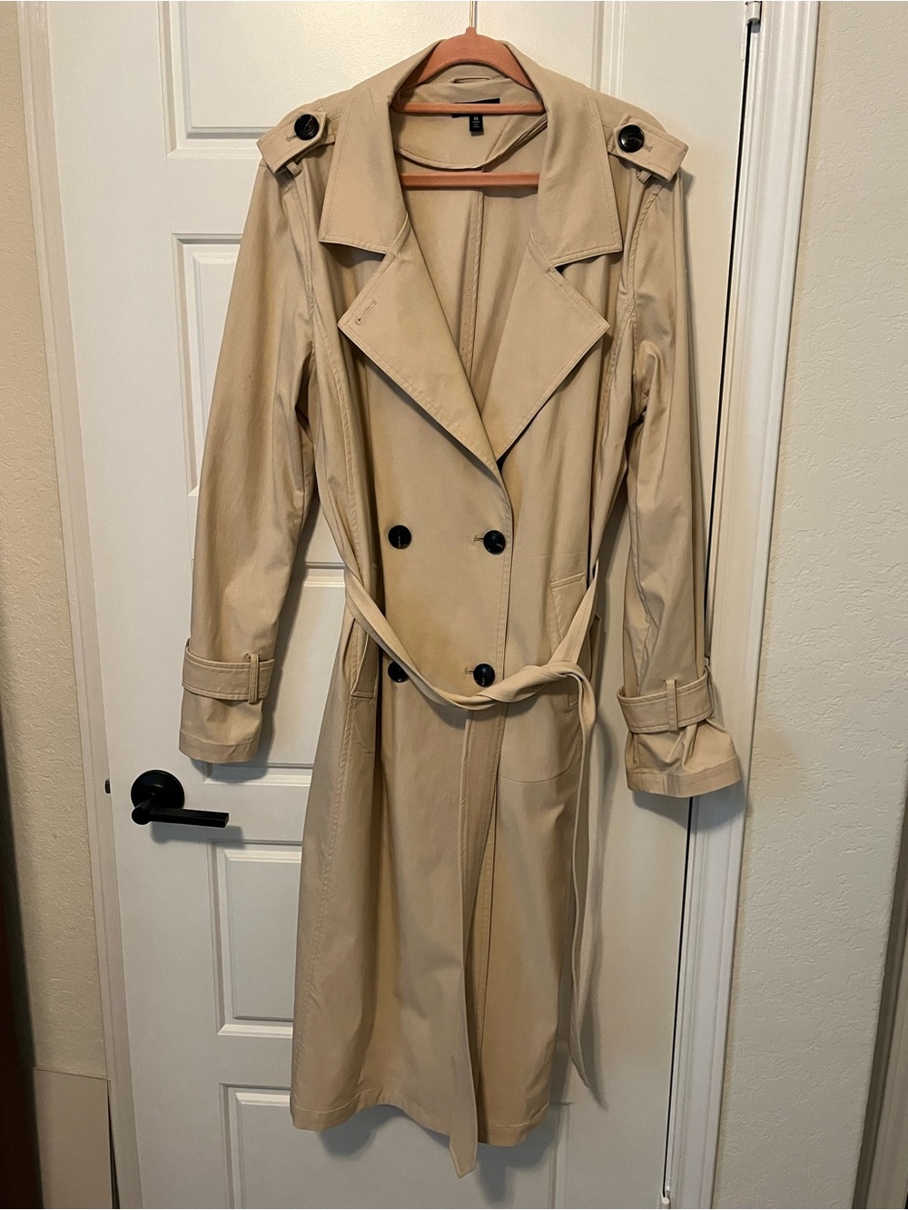 Henning x Universal Standard  Soft Trench Coat Birch Tan Women's  XS 10/12